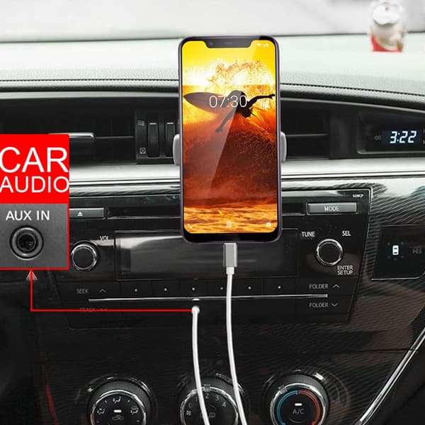 Type C til 3,5 mm hovedtelefon bilstereo kabel USB-C til 3,5 mm lyd Aux Jack kabel flettet Aux kabel