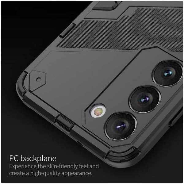 Samsung S23 Plus iskunkestävä kotelo jalustalla ThinArmor V2 musta