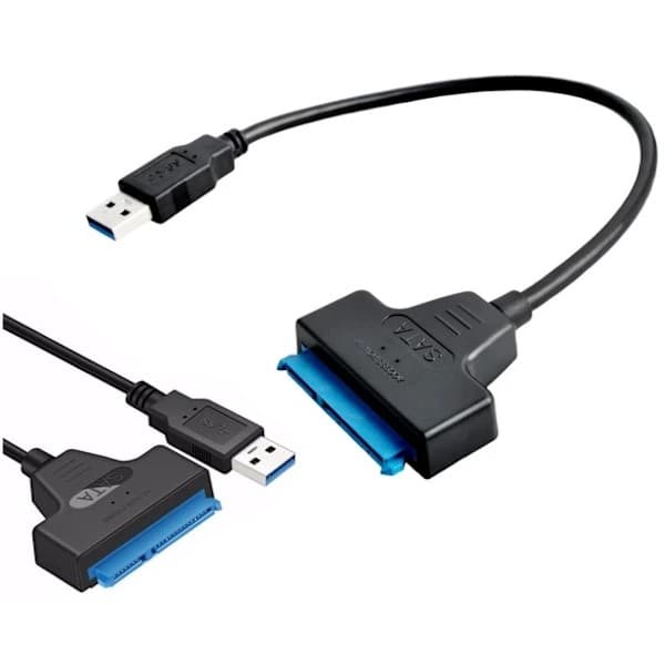 USB 3.0 till SATA 3-adapter - För HDD/SSD - Hårddisk (Svart)