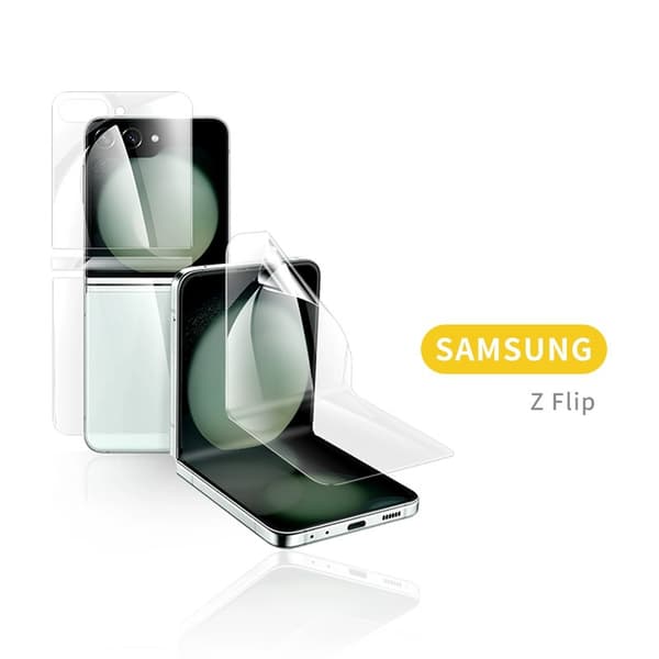 Samsung Galaxy Z Flip 6 - Pehmeä näytönsuoja neljä osaa