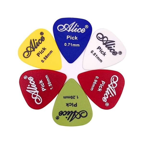 10-pack gitarrplektrum, tonkontroll elgitarr och elbas flerfärgad