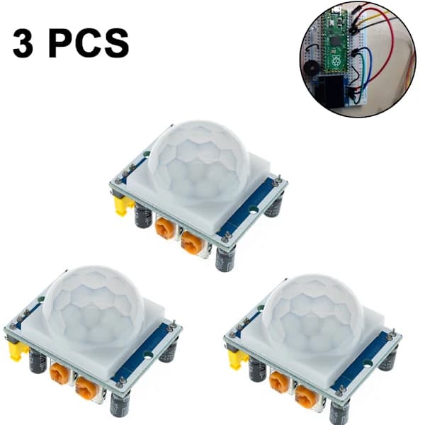 3PCS HC-SR501 PIR Rörelsesensor Infraröd IR-sensor Människokroppsdetektormodul