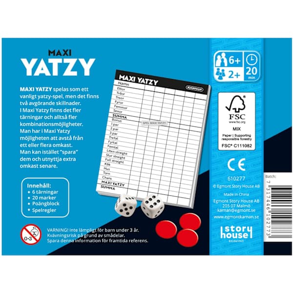Core Maxi Yatzy flerfärgad