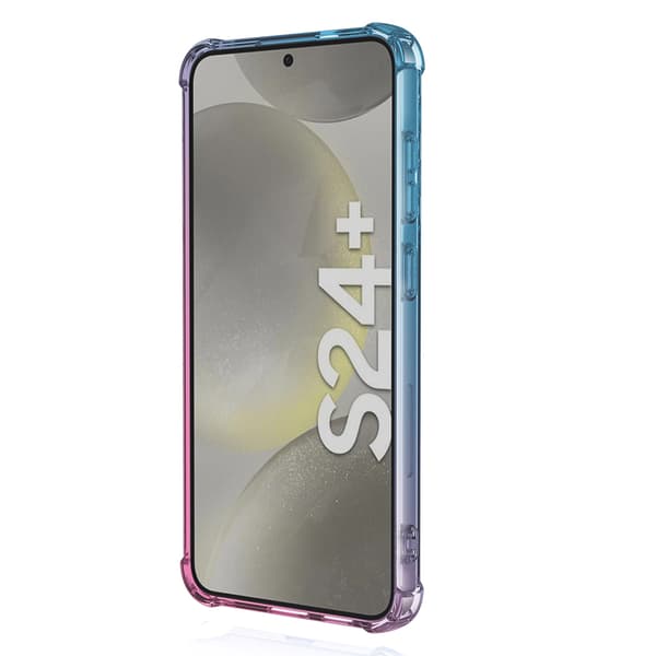 S24 Plus - Gradient Kudde TPU Skyddsfodral Rosa/Lila