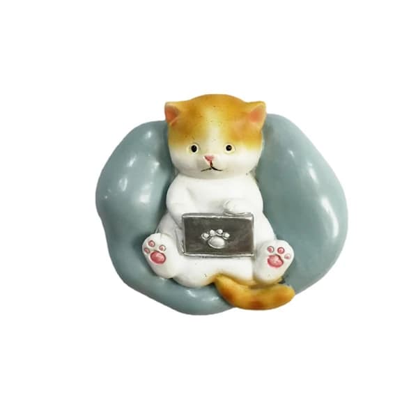 Katt Tecknad Kreativ 3d Magnetlås Kylskåpsmagnet A1