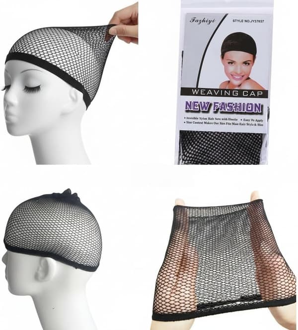 Lång syntetfiberperuk för cosplay + perukmössa