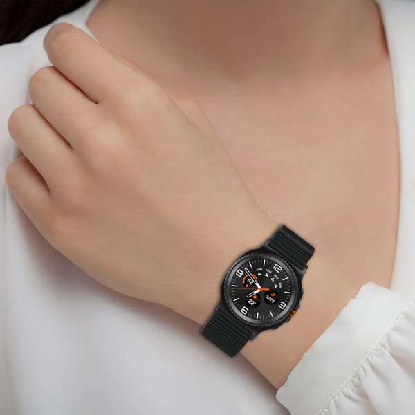 Komfortabel vævet rem til Samsung Galaxy Watch8/Classic Sort Sort