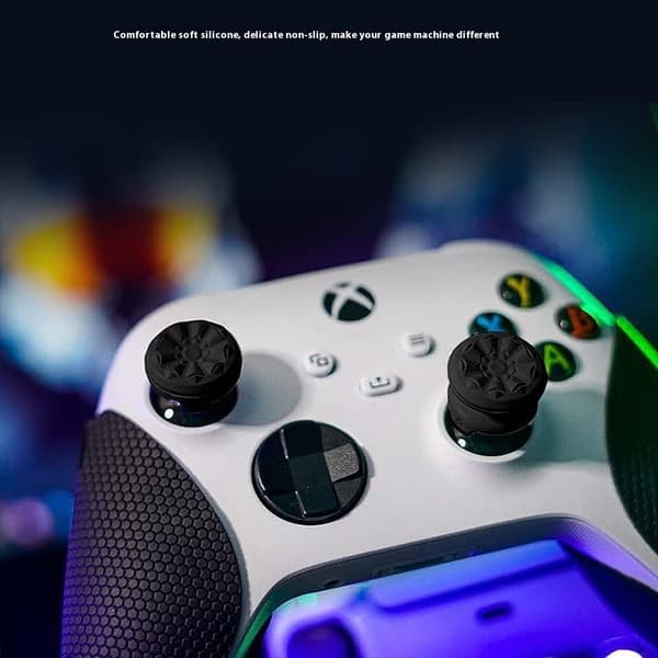 2 stk. tommelfingergreb til Sony PlayStation 5 / 4 thumbstick-forlænger - Sort Sort
