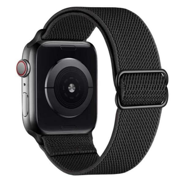 Apple Watch 38/40/41 Armbånd Nylon Sort sort