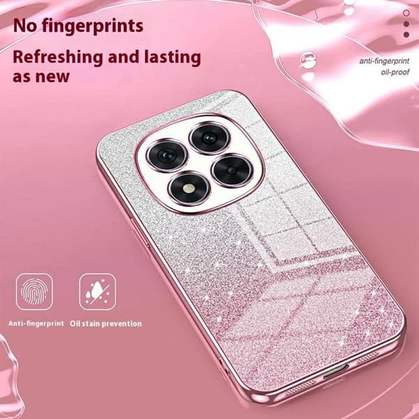 Xiaomi Redmi Note 14 Pro 5G Galvaniserat Glitter Mobilskal - Guld