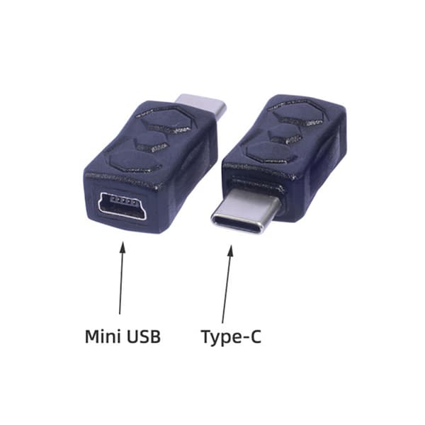 Universal Mini USB hun til USB C han konverteringsadapter til tablets og telefoner
