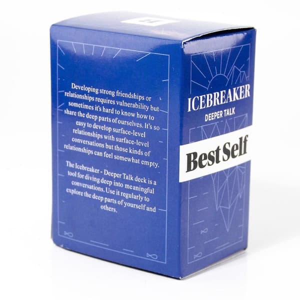 150 kort Icebreaker Deeper Talk Deck av Bestself Samtale Fest Brett Kortspill Full Engelsk Blå