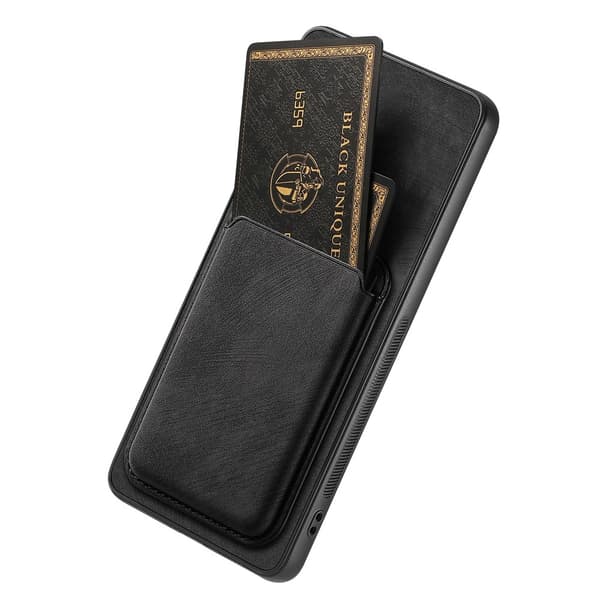 Xiaomi Redmi 15C (173mm) PU læder magnetisk kortholder etui - Sort Sort