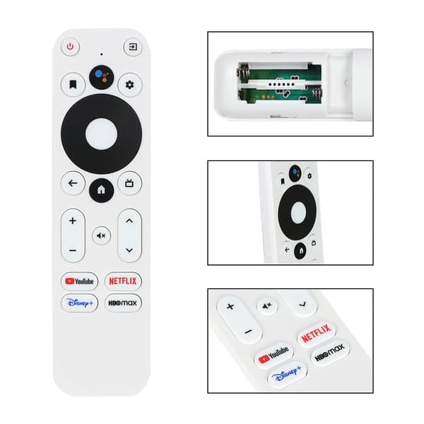 En stemmefjernkontrollerstatning for MECOOL KM2 PLUS ONN Android 4K Ultra HD TV-boks, kompatibel med Bluetooth-stemmefjernkontroll