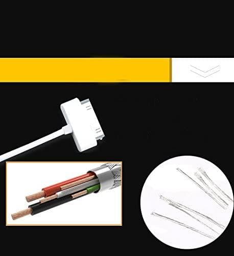 2X ladekabel for eldre iPhones og iPads 30-pinners USB-kabel hvit