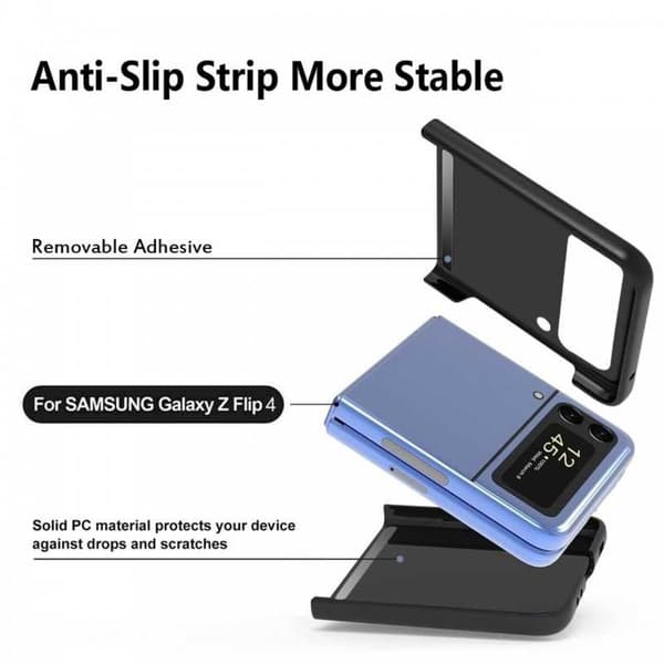 Slankt mat sort cover Samsung Galaxy Z Flip 4 Sort