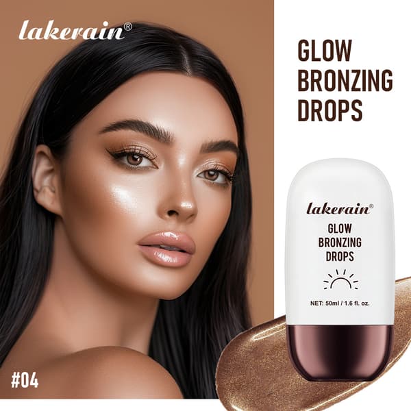 Bronzing highlighter-dråber for en lysere, mere naturlig teint og skulpturerede ansigtskonturer.