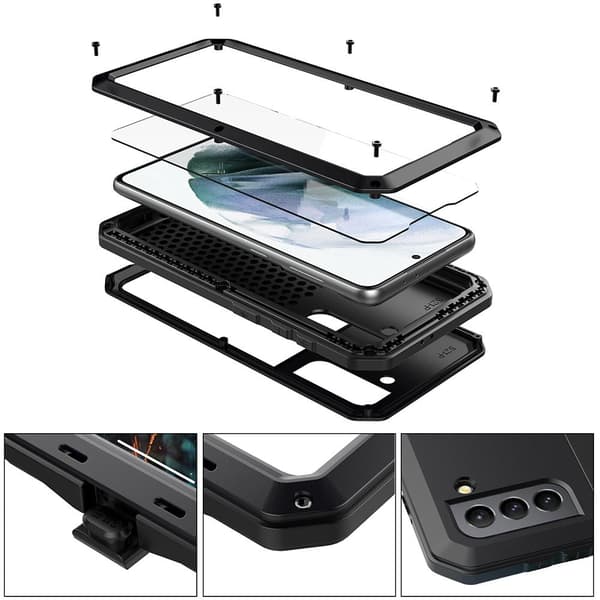 Samsung Galaxy S21 - Aluminiumslegeringsdeksel (Kraftig) Sølv