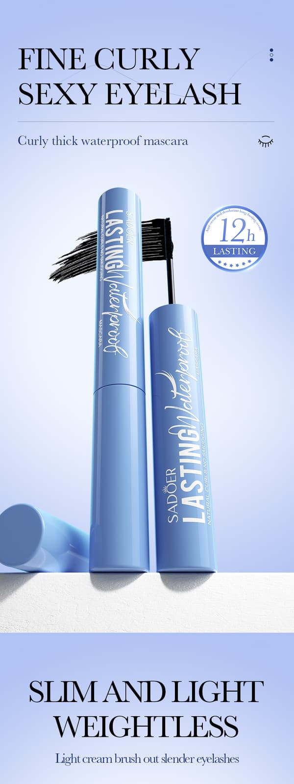 Setting mascara, øjenvippe-setting kosmetik, kvindemascara