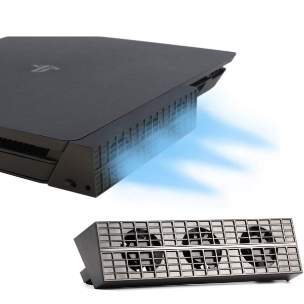 PS4 Slim Turbo Kylfläkt Extern USB kylare, automatisk temperatursensorstyrd kylare värmeavgas för Playstation 4 Slim