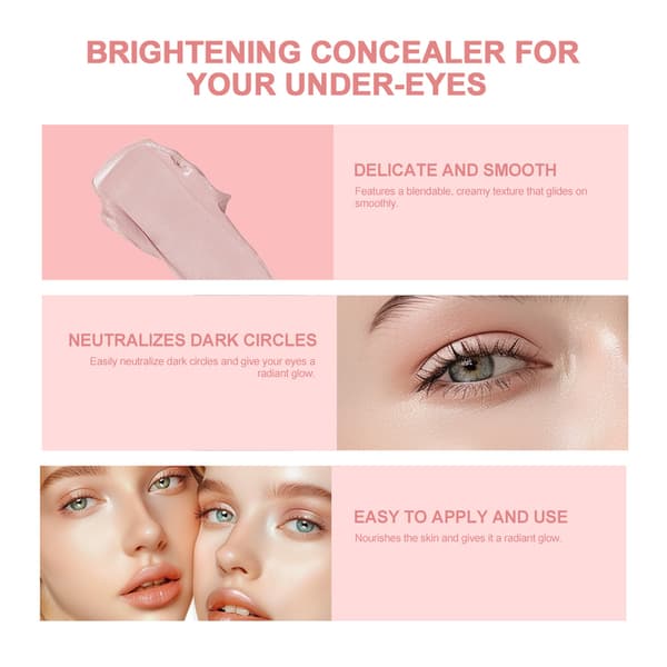 Øjenlysnende creme, concealer til mørke rande og lysning under øjnene.