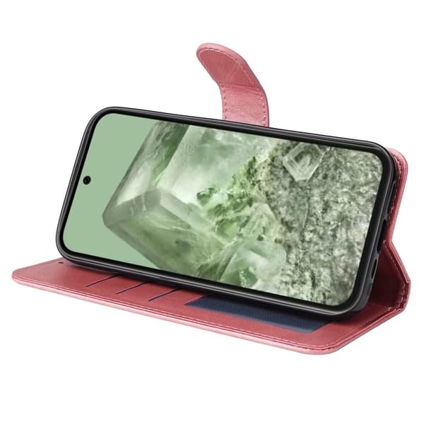 Google Pixel 8a PU læderpung etui - Flere farver tilgængelige, Pink