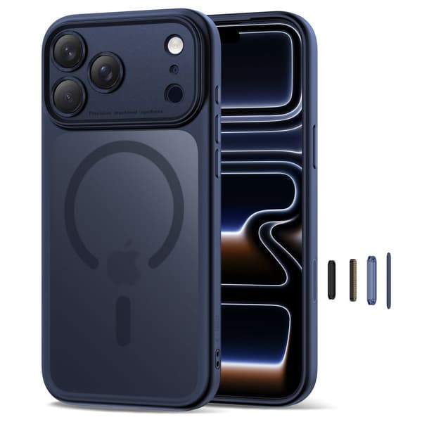 Tech-Protect iPhone 17 Pro -kuori MagSafe MagPeak Matt Deep Blue