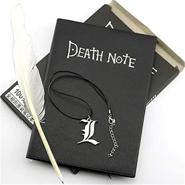 REOVE Death Note notesbog, med fjerpen, stilfuld anime-tema Death Note rollespilsnotesbog, en gave til rollespilsentusiaster, kan bruges som