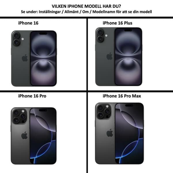 iPhone 16 pung etui skal mobil etui sort - SORT iPhone 16