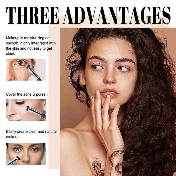 Farget leire under øye korrigerer, under øye concealer, under øye korrigerer og børste, under øye fargekorrigerer for mørke ringer lys hudfarge