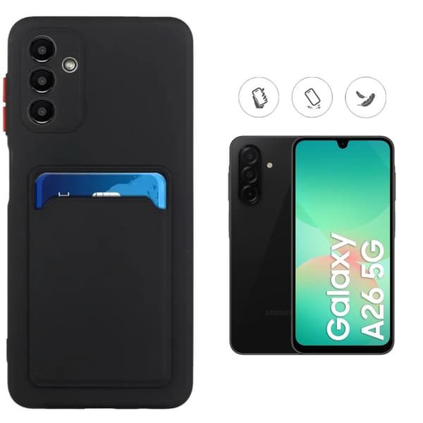 Samsung Galaxy A26 etui mobiltelefon etui kortholder sort SORT