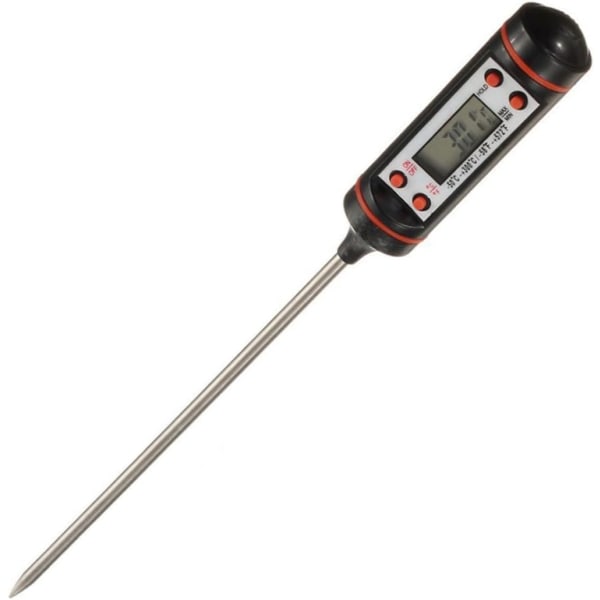 Thermomètre alimentaire, termomètre multifonction de sonde de cuisine numérique pour aliments, viande, sonde och acier inoxidable BBQ