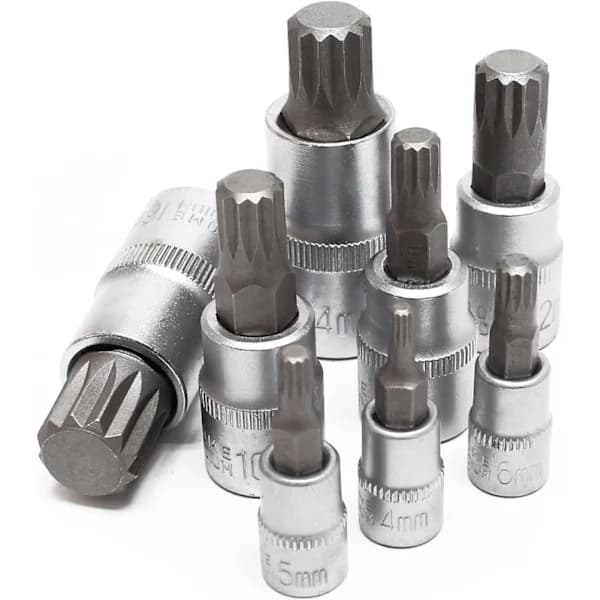 Multitand 8-delars M4-M16 Hylsnyckelsats