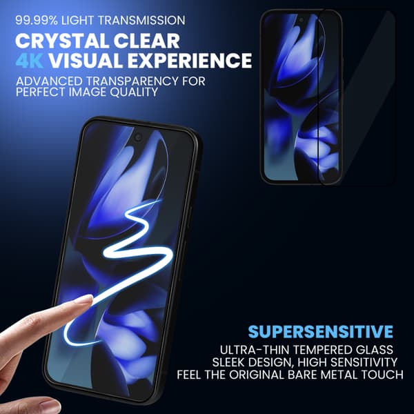2-pack Google Pixel 10A Skärmskydd - Härdat Glas 9H - Superkvalitet 3D Google Pixel 10A