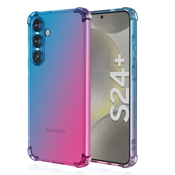 S24 - Gradient Air Cushion TPU Cover Grøn/Pink
