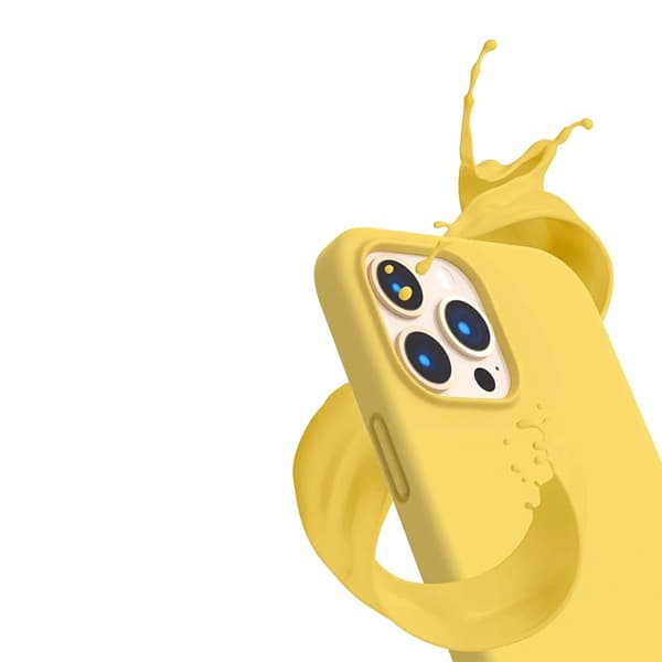iPhone 13 Pro Max Deksel - Silikon Gul Rvelon Gul