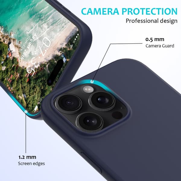 Silikonikuori iPhone 16 Pro Max Keskiyönsininen