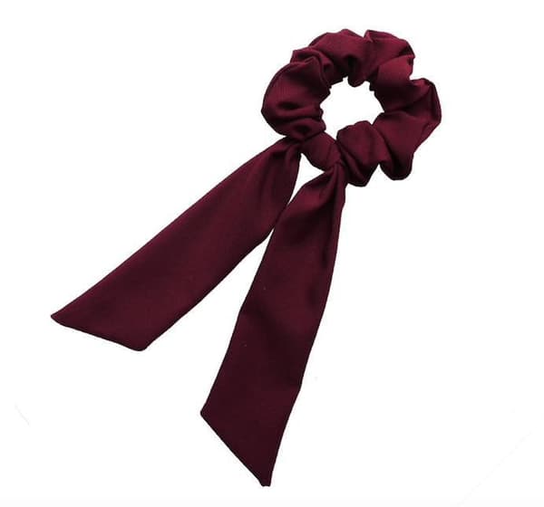 Hårstrikker, hår Scrunchies med skjerf, hårbånd, hårbånd Lyseblå