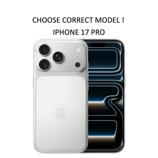 iPhone 17 Pro -puhelinkotelo SIM-korttipaikalla, musta.