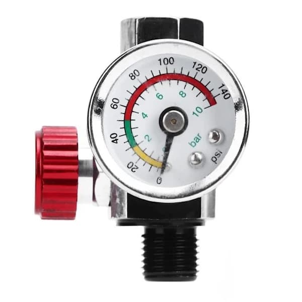Airbrush tryckregulator G1/4 140psi lufttrycksregulator Sprayfärg tryckregulator