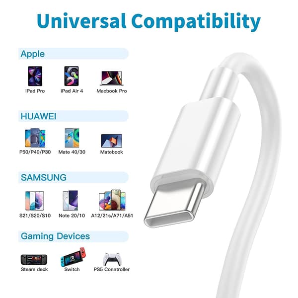 2 kpl 2 metrin pikalatauskaapeli USB-C–USB-C