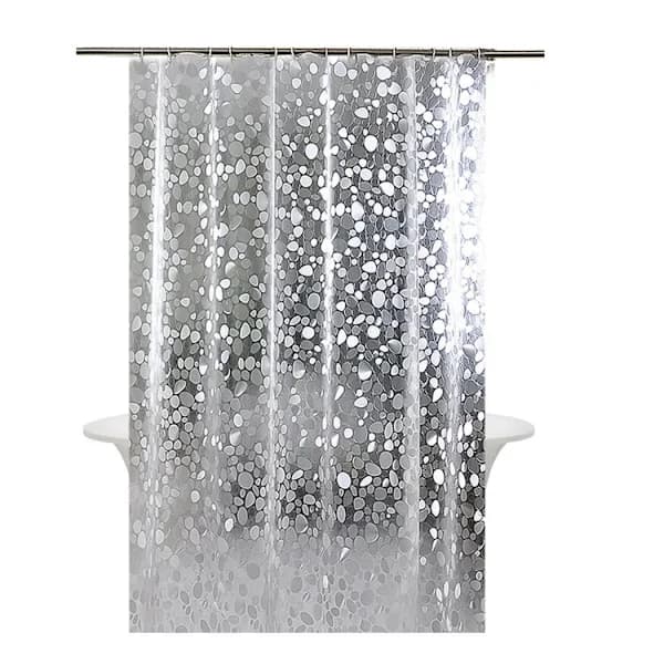 Duschdraperifoder, Duschdraperi med stenmönster Transparent, Duschdraperi för badrum –1,5/1,8×1,8/2m, Vattentätt 1,8*2m
