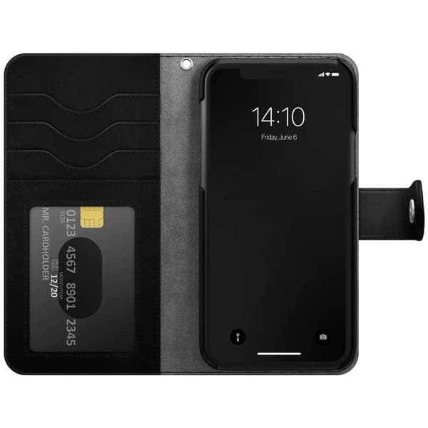 Svensk Ideal Lommebok + Magnetisk iPhone 14 Pro Max Deksel / Svart