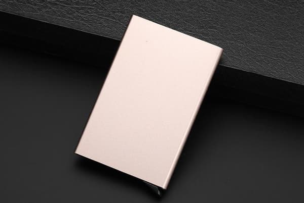 RFID-sikker kortholder aluminium forskellige farver Sort