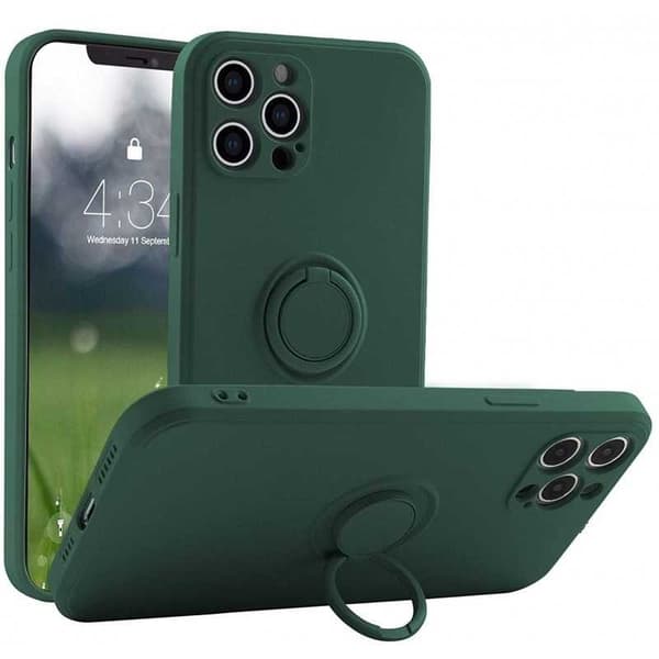 iPhone 12 Pro Max Stødsikkert Cover med Ringholder, CamShield Sort