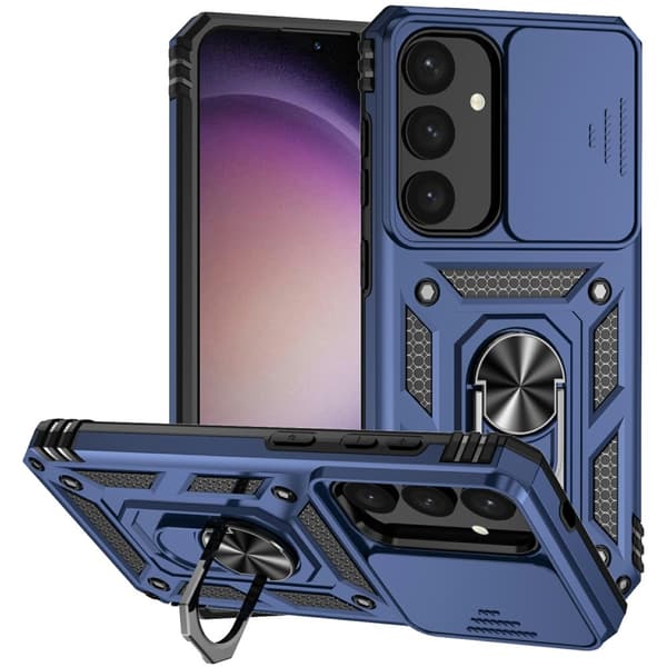 Samsung Galaxy S25 Cover Hybrid Ring CamShield Blå