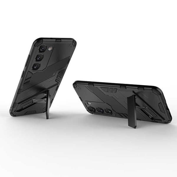 Samsung S23 Plus Stødsikkert Cover med Støttefod ThinArmor V2 Sort