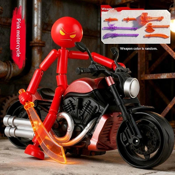 1 sæt Multi-ed Matchmaker Stickman bevægelig samlet robotpynt A2