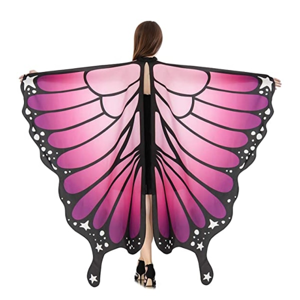 Kvinnor Halloween Party Butterfly Wings Sjal för flickor Vuxen Festival Kostym Wear Dress Up Cape