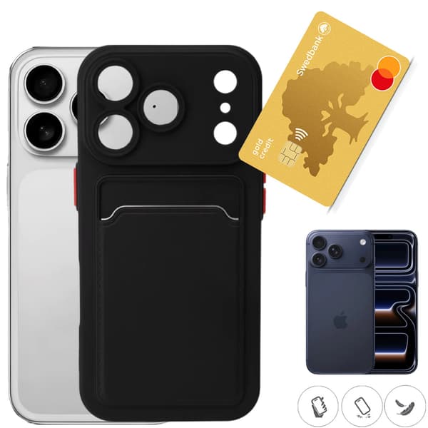 Iphone 17 Pro Max cover mobiltelefon cover kortholder sort SORT